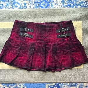 Tripp NYC plaid corduroy skirt